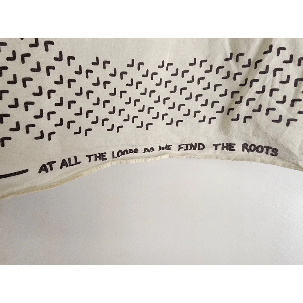 White Geometric Bandana‎ Scarf Unisex 22.75in Square Wrap Headband